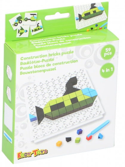 mozaïekpuzzel 4-in-1 junior groen 59-delig