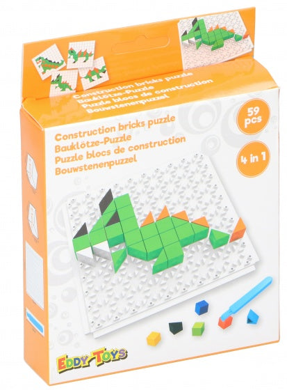 mozaïekpuzzel 4-in-1 junior oranje 59-delig