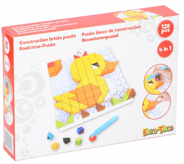mozaïekpuzzel Eend junior rood 128-delig