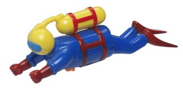 Opwindbaar badspeelgoed: duiker 19 cm