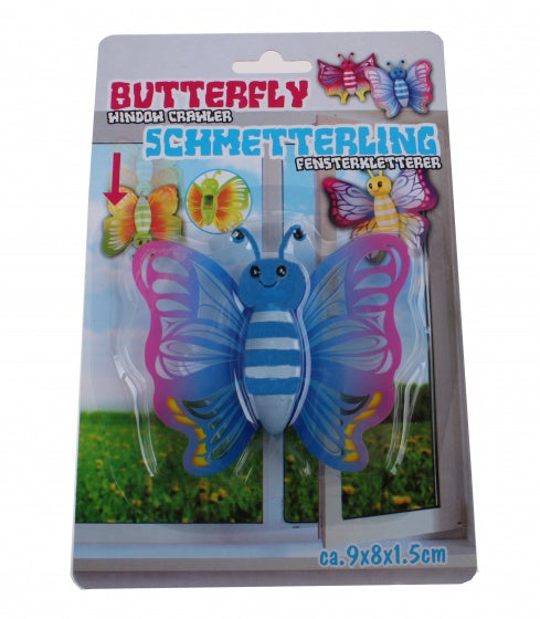 Raamkruiper vlinder 9 cm blauw