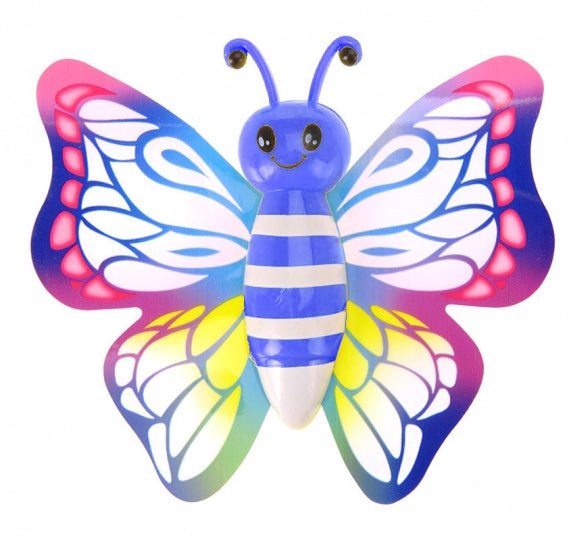 Raamkruiper vlinder 9 cm blauw