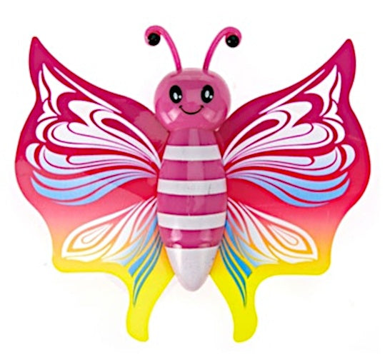 Raamkruiper vlinder 9 cm roze