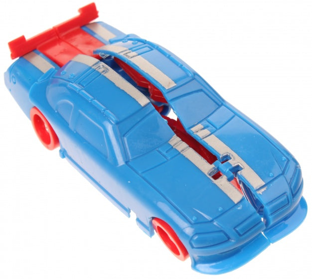 robot transformer car blauw 10 cm