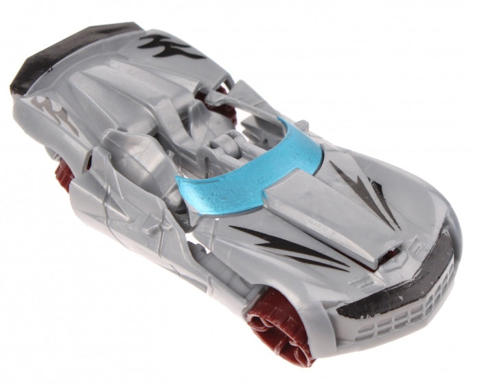 robot transformer car zilver 10 cm