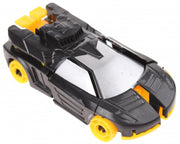 robot transformer car zwart/geel 10 cm