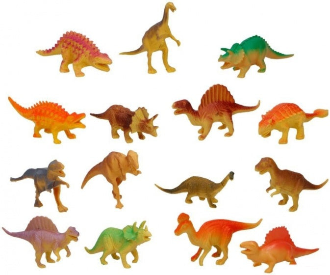 speelset dinosaurussen 15-delig