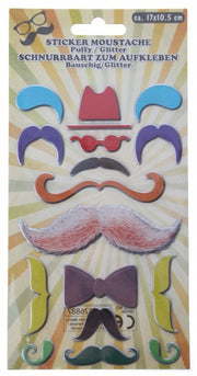 stickervel met 17 snorren