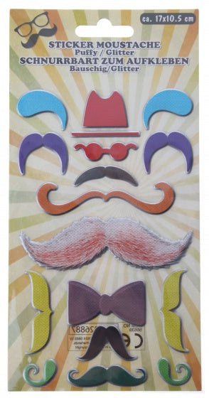 stickervel met 17 snorren