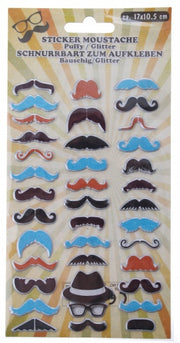 stickervel met 38 snorren