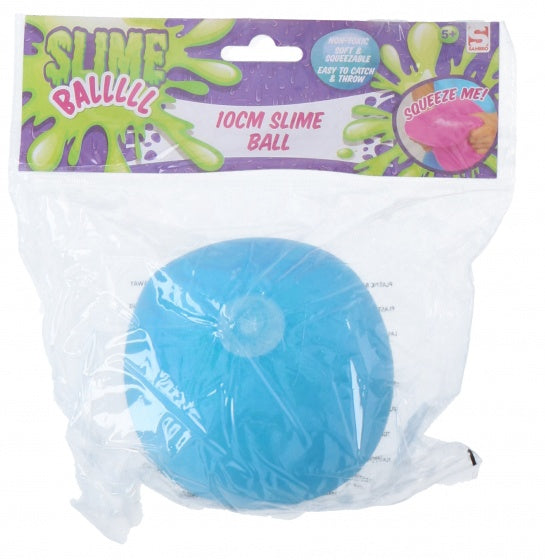 stressbal Slime Ball siliconen 10 cm blauw