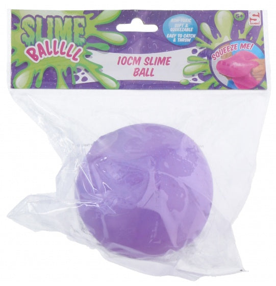 stressbal Slime Ball siliconen 10 cm paars