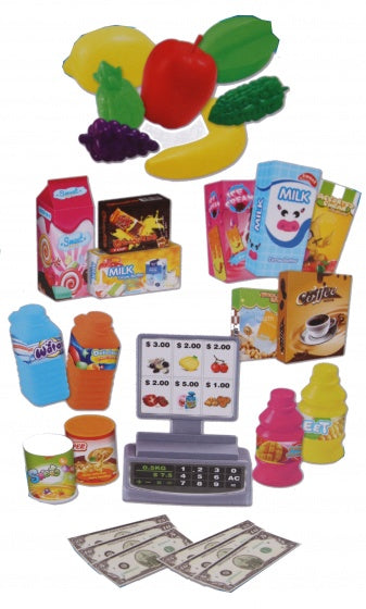 supermarkt kunststof 51 x 27 x 28 cm 38-delig