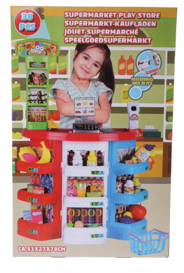 supermarkt kunststof 51 x 27 x 28 cm 38-delig