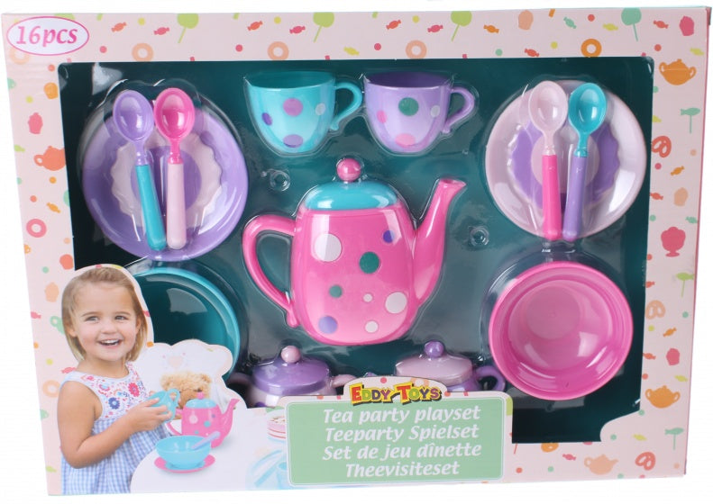 theeservies 16-delig roze