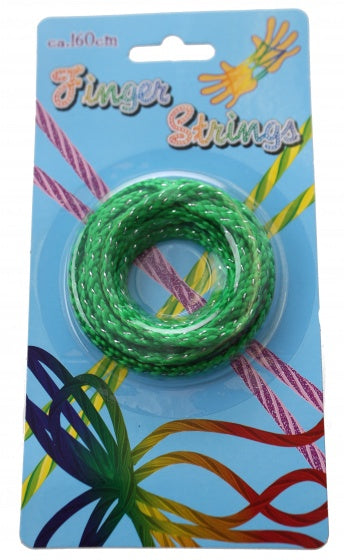 vingertouw 160 cm groen/zilver