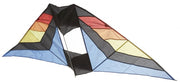 Vlieger rood/oranje/geel 183 x 81 cm