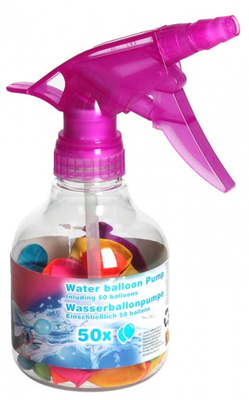 vulpomp met 50 waterballonnen roze