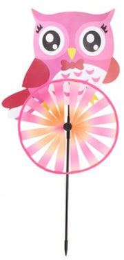 windmolen uil 60 cm roze