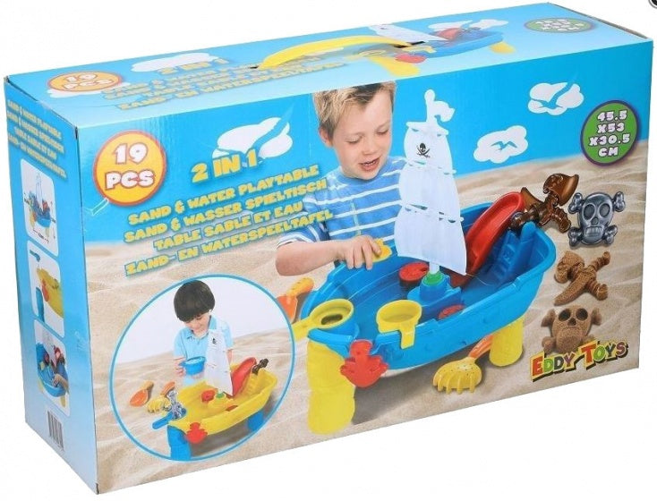 zand- en watertafel piraten junior 54 cm 19-delig