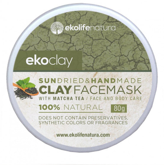 kleimasker Matcha 80 ml klei vegan groen/grijs