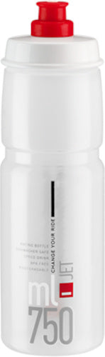 bidon Jet 750 ml polyethyleen transparant/rood