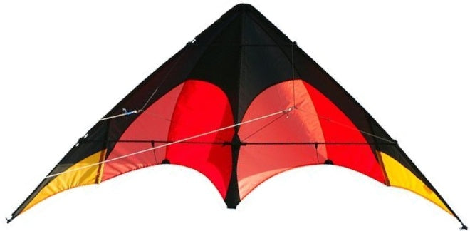 tweelijnsstuntkite Delta Sport 160 cm rood/oranje
