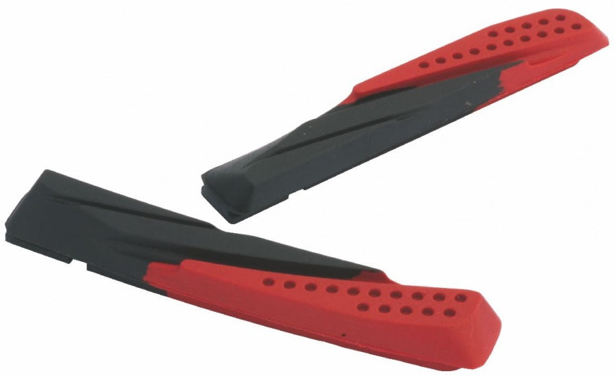 remblokrubbers V-brake 72 x 10 mm zwart/rood 2 stuks