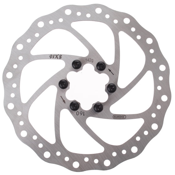 remschijf 160 mm 6 gaats staal zilver