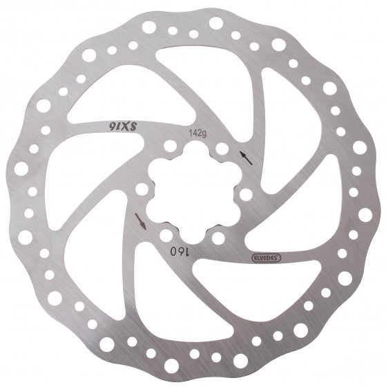 remschijf 160 mm 6 gaats staal zilver