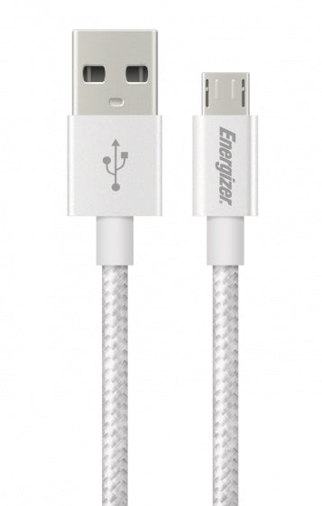 Metallic Micro USB-kabel 120 cm wit