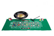 roulette/blackjack set groen/zwart unisex 30 cm