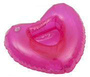 opblaasbare bekerhouder hart 22 cm roze
