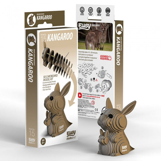 3D-modelbouwpakket kangoeroe 7-delig bruin No.15