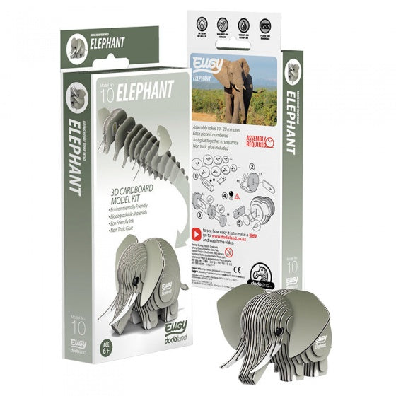3D-modelbouwpakket olifant 7-delig grijs No.10