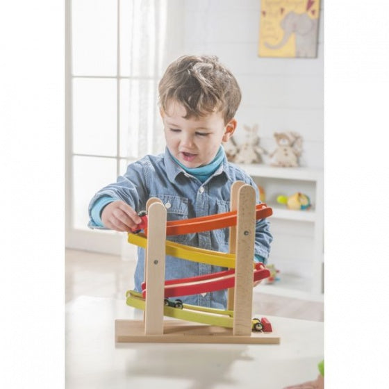 Racebaan hout 28 cm junior multicolor