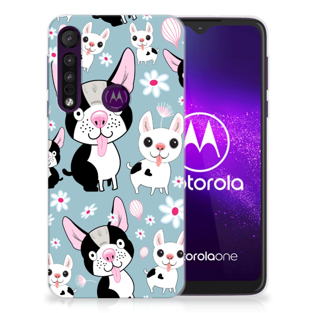 Motorola One Macro | TPU Hoesje | Hondjes