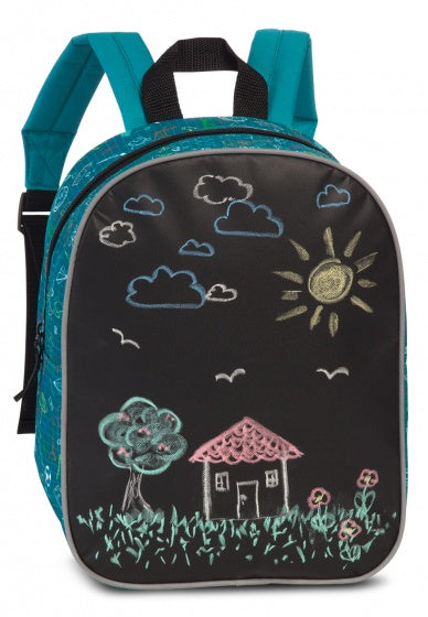 rugzak Colour Me 30 x 23 x 10 cm zwart/blauw
