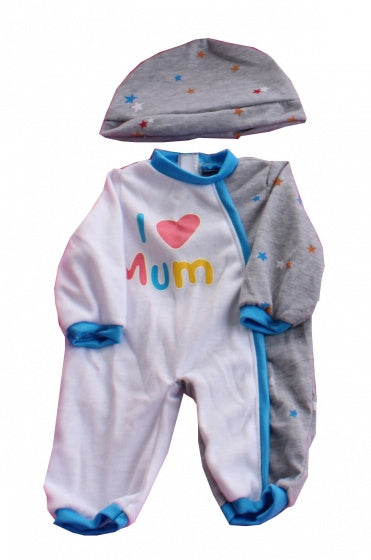 poppenkleding boxpakje I Love Mum 2-delig