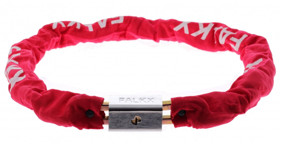 kettingslot met nylon hoes blokslot 1200 x 8 mm rood