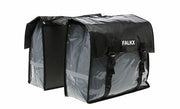 dubbele fietstas Bisonyl 40 liter grijs/zwart