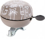fietsbel ding-dong bruin 6 cm