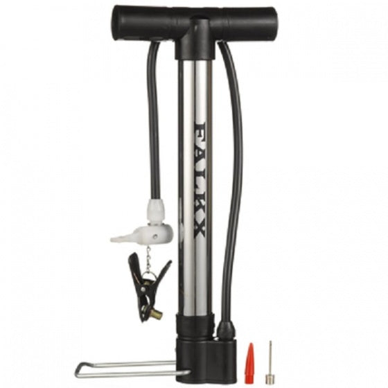 fietspomp mini Klapvoet met slang 33 cm zilver