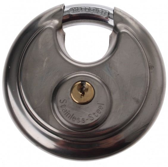 hangslot discus 90 x 11 mm zilver