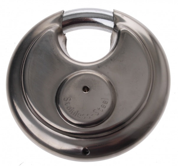 hangslot discus 90 x 11 mm zilver