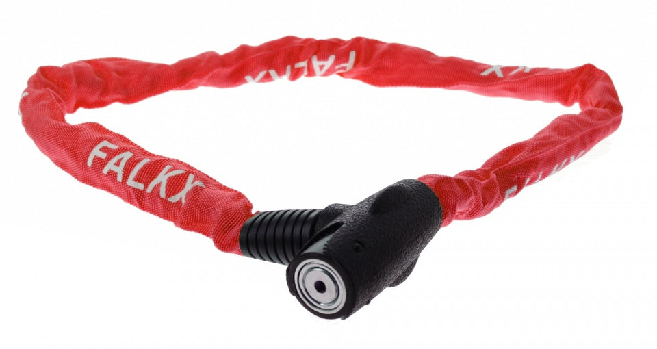 kettingslot met nylon hoes 1000 x 6 mm rood