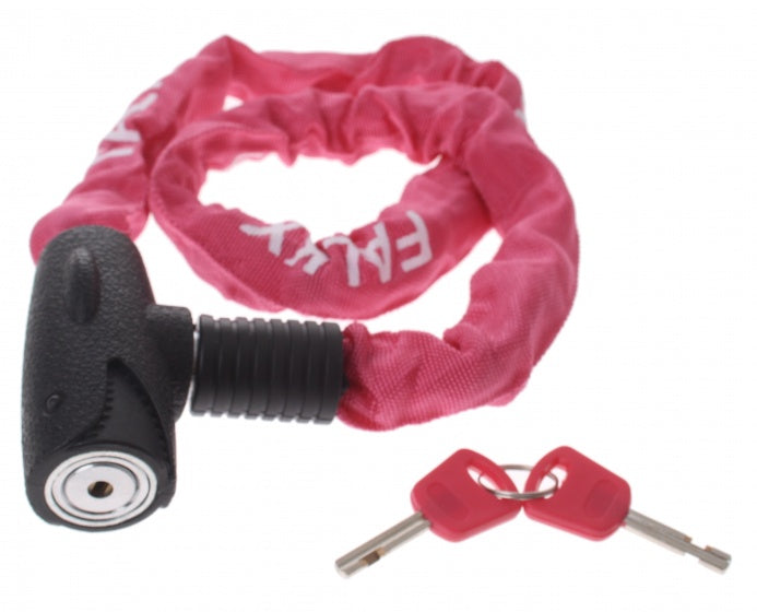 kettingslot met nylon hoes 1000 x 6 mm roze