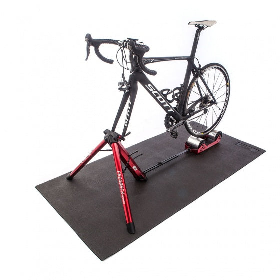 fietstrainer vloermat 178 x 99 cm Unisex Zwart
