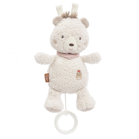 muziekdoos Peru beer 19 cm beige