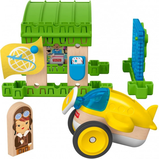 bouwpakket Wonder Makers Hangar hout 15-delig
